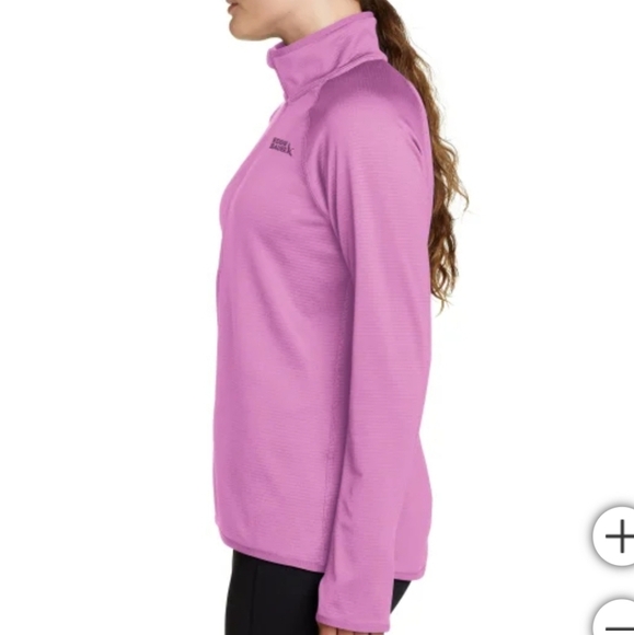 Eddie Bauer Activator Grid Fleece Half Zip Pullover Pink Size Small Active Top - Picture 3 of 14